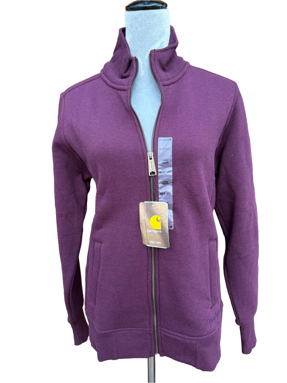 Carhartt Women's Dunlow Zip-Front Fleece Sweatshirt Jacket Size M 8/10 Casual